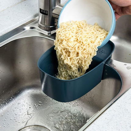 Kitchen Drain Baskets, Hanging Sink Basket Drain Holder Hanging Storage Shelf Sponge Holder Sink Drain Basket (Blue).