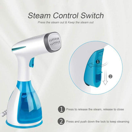 Garment Steamer 1000W 280Ml Handheld Vertical Iron Portable Ironing Wrinkle Remover Fast Heating For Fabric And Textile.
