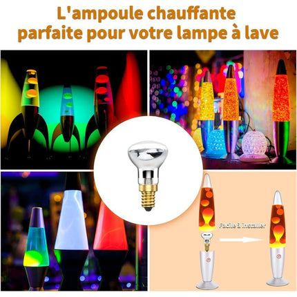 25W E14 Lava Lamp Bulb R39 Reflector Incandescent Bulb 25W E14 R39 Lava Lamp Bulb (4 pcs) [Energy Class A++].