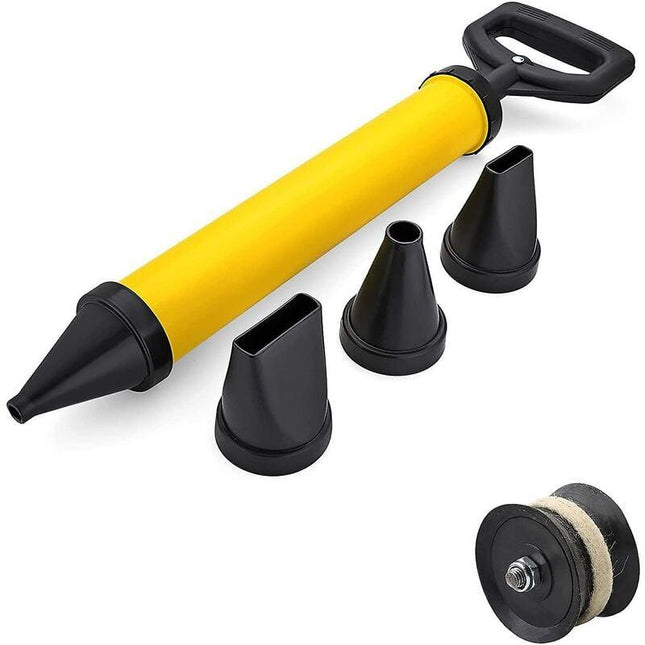 Cement Grout Gun Mortar Joint Gun - Manual Mortar Pump With 4 Nozzles - Mortar Gun With Accessories.