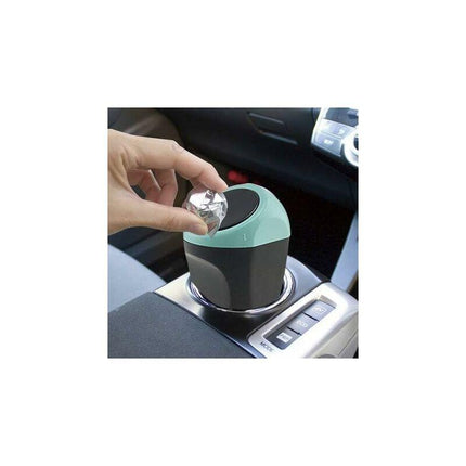 Mini Car Trash Can Plastic Waste Bin 16X8Cm Garbage Can Storage Container For Car Interior/Office/Home(Blue-Mini Trash.