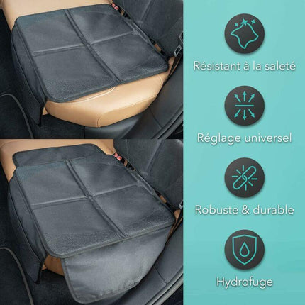Car Seat Protector - For Car Seat - Premium Rear Seat Protector For Children - Isofix Compatible (Black).