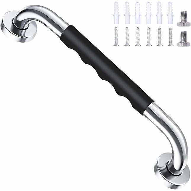 Black Safety Bathtub 40Cm, Non-Slip, Wall-Mounted Stainless Steel Grab Bar, For Bathroom Toilet Handle For.