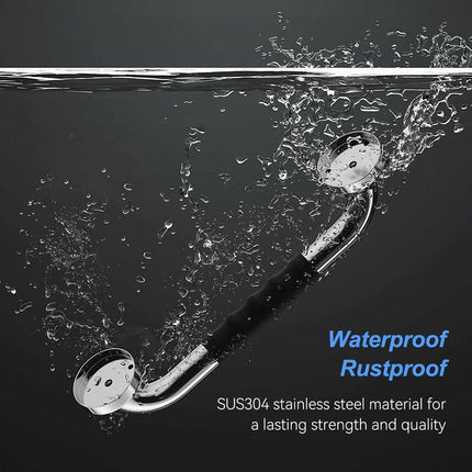 Black Safety Bathtub 40Cm, Non-Slip, Wall-Mounted Stainless Steel Grab Bar, For Bathroom Toilet Handle For.
