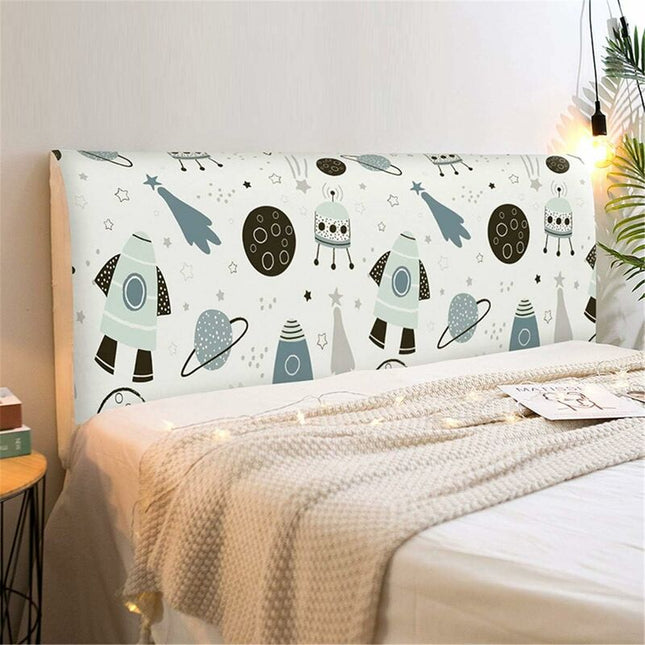 Headboard Covers, Stretch Printing Dustproof Bed Headboard Cover Dustproof Protector For Headboard, Modern Bedroom.