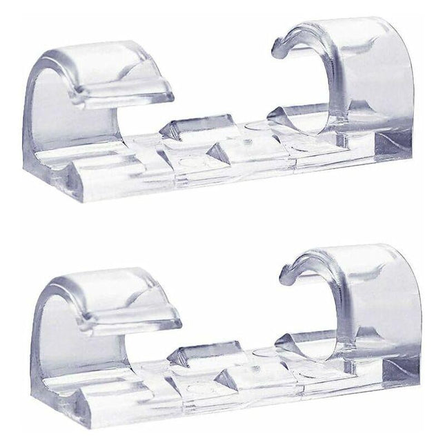 60 Pack Clear Cable Clips, Strong Self-Adhesive Cable Holder, Durable Plastic Cord Management Organizer Clamps For Home.