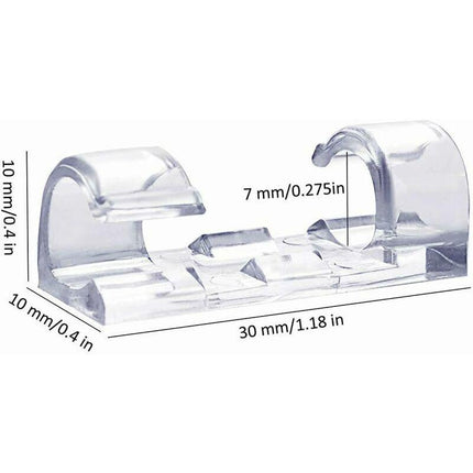 60 Pack Clear Cable Clips, Strong Self-Adhesive Cable Holder, Durable Plastic Cord Management Organizer Clamps For Home.