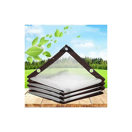Transparent Waterproof Tarpaulin With Eyelets - For Garden Furniture - Outdoor Use - Rainproof - Plant Insulation -.