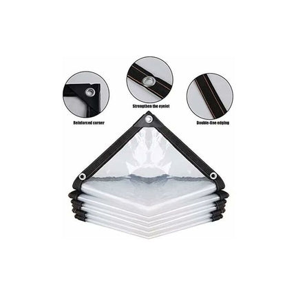 Transparent Waterproof Tarpaulin With Eyelets - For Garden Furniture - Outdoor Use - Rainproof - Plant Insulation -.