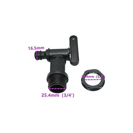 1000L Plastic Tank Faucet, Ibc Water Storage Box Adapter, Garden Hose Faucet Adapter, For Rainwater Collector, Fuel.