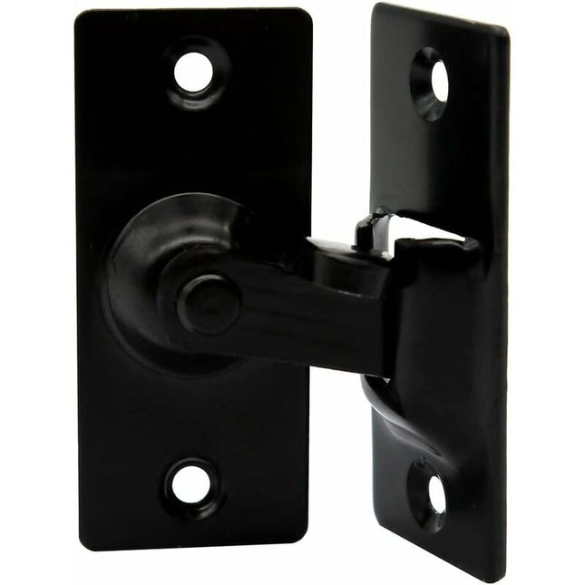 90 Degree Right Angle Stainless Steel Door Lock, Used For Wooden Fences, Doors And Windows, Sliding Doors (Black).
