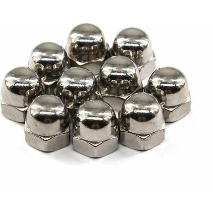 M6 Acorn Cap Nut Hex Nut Set 304 Stainless Steel (30 pcs).