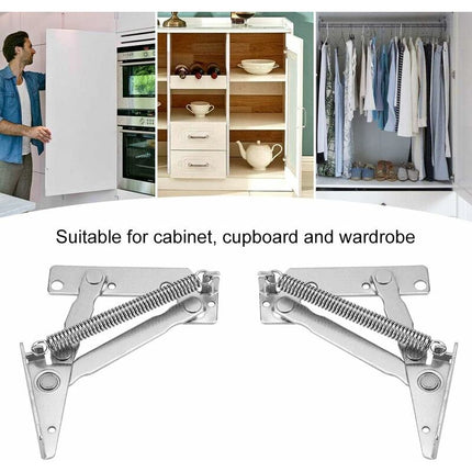 2 pcs Durable Steel Folding Support Hinges For Cupboard, Wardrobe, Cabinet, Door.