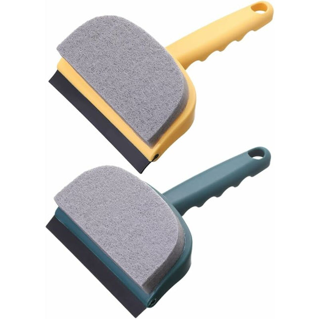 2 pcs Glass Wiper Bath Cleaner Household Floor Cleaners Double-Sided Window Cleaning Sponge Glass Cleaner Glass Cleaner.