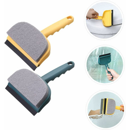 2 pcs Glass Wiper Bath Cleaner Household Floor Cleaners Double-Sided Window Cleaning Sponge Glass Cleaner Glass Cleaner.