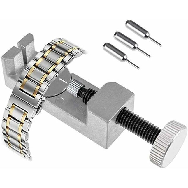 Adjustable Watch Pin Punch Tool, Watchmaker Watch Band Tool Link Pin Remover Repair Kit With 3 Extra Pins.