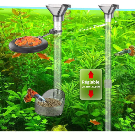 Assembled Feeding Tube, Aquarium Feeding Tube, Two Feeding Positions For Upper And Lower Fish (20-37Cm).