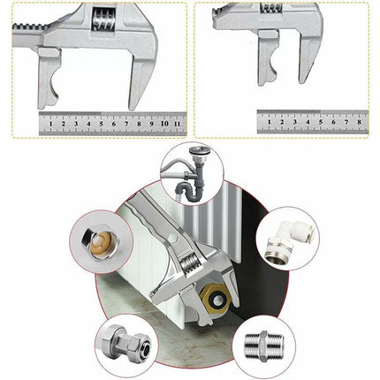 Adjustable Wrench, Aluminum Large Opening Adjustable Wrench, 6-68Mm Bathroom Wrench, Adjustable Wrenches For Tightening.