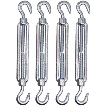 4 pcs M6 Adjustable Cable Turnbuckle With Hook And Loop - Cable Tension (4 pcs, M6).