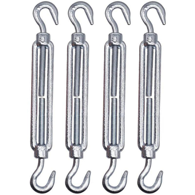 4 pcs M6 Adjustable Cable Turnbuckle With Hook And Loop - Cable Tension (4 pcs, M6).
