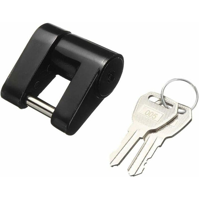 Caravan Security Locks For Safe And Durable Theft Protection, Unisex Metal Locksmith Tools, Trailer Lock, Black.