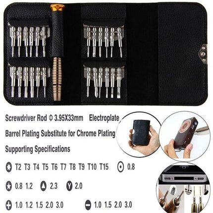 25 pcs Screwdriver Set Portable Precision Screwdriver Repair Tools Kit For Iphone, Computer, Toys, Glasses, Watches Etc.