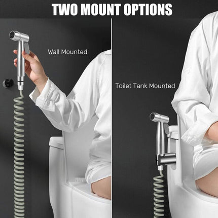 High Quality Toilet Bidet Kit With Water Tank Hook And 59" Abs Telescopic Flexible Shower Hose For DAily Personal.