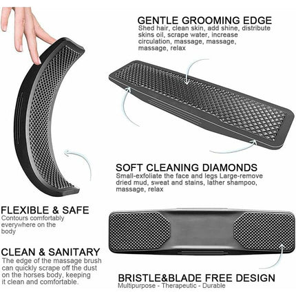 Horse Massage Comb Horse Grooming Washing Brush Hair Strip Gentle Horse Groomer Dogs Comb Washing Massage Grooming &.