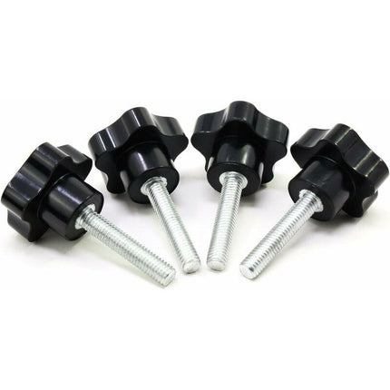 10 pcs M8X40 Female Thread Nut Clamping Handle Star Shape Hand Knobs Black Plastic Screw-In Handle Clamping Knob For.