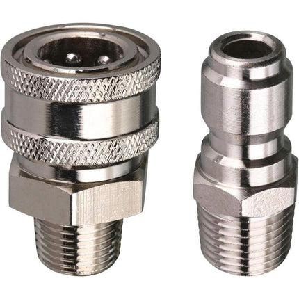 Pressure Washer Quick Connect Adapter Kit, 9.5Mm Male Thread, 5000 Psi 1 3/8'' Quick Connect Kit -Male.