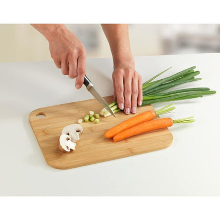 Bamboo Cutting Board M - Kitchen Board, Cutting Board With Grip Hole, Blade-Friendly, Bamboo, 30 X 0.8 X 20 Cm, Brown.
