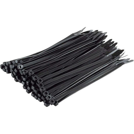 Pack Of 100 Cable Ties, Black, 200 X 4.8 Mm.