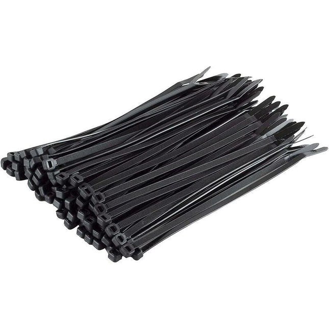 Pack Of 100 Cable Ties, Black, 200 X 4.8 Mm.