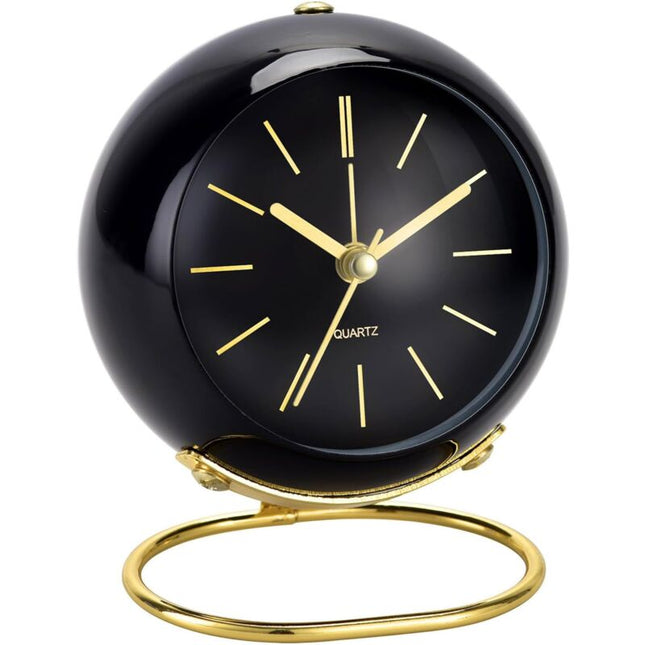 Retro Analog Alarm Clock Non-Ticking With Night Light, Silent, Battery Operated, Easy To Use And Loud Alarm.