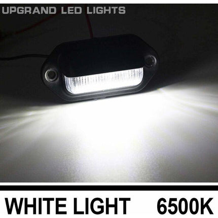 2 pcs LED License Plate Light Universal 6 Smd2835 Convenience Courtesy Door Step Lamp Light For Trailers Rv Trucks.