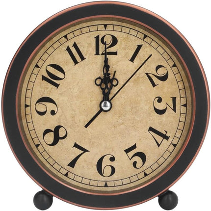 Vintage Retro Analog Alarm Clock, ROund Alarm Clock, Small Desk Clock, Super Quiet, Non-Ticking, Small Clock For Home.