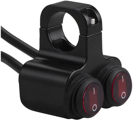 12V Waterproof Motorcycle Atv Bike 22Mm 7/8 Inch Handlebar Dual Control Kill Button Headlight Switch Hazard Brake Fog.