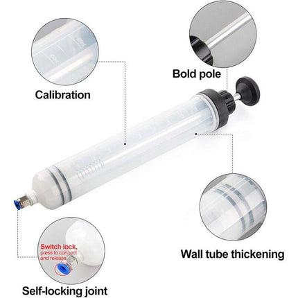 Oil Syringe 500Ml Oil Suction Syringe-Transfer Pump,Brake Fluid Syringe With Extension Tube-Drain Syringe Hand Pump.