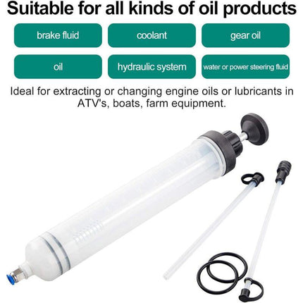 Oil Syringe 500Ml Oil Suction Syringe-Transfer Pump,Brake Fluid Syringe With Extension Tube-Drain Syringe Hand Pump.