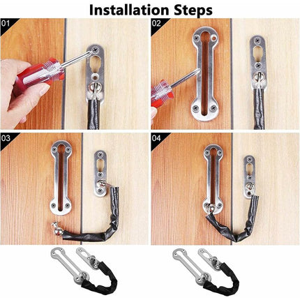 Security Lock Chains Door Anti-Theft Stainless Steel Chain Lock Guard Chain Door Latch Door Chain Security Lock For.