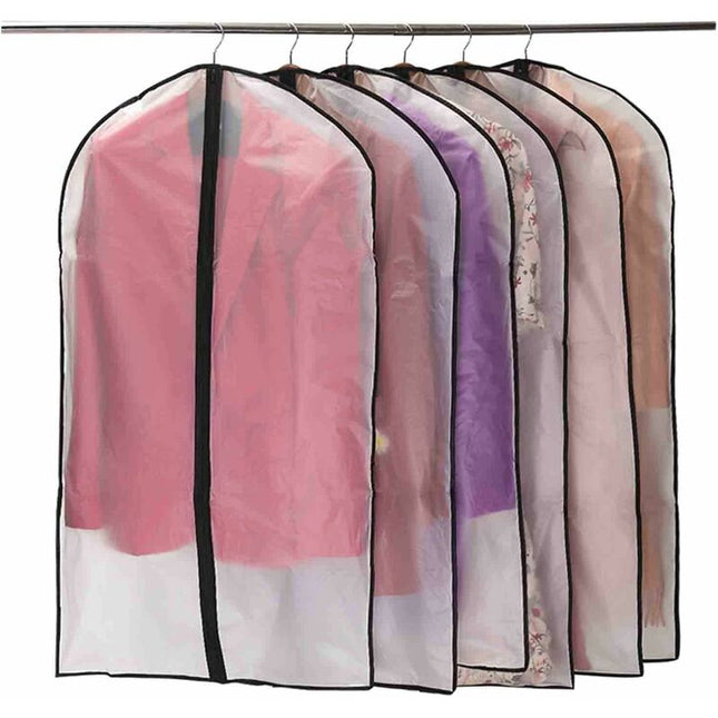 Garment Covers, Dustproof Waterproof Mite Moisture Proof, Semi Transparent Zip Protective Covers For Shirt Suits/Coats,.