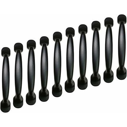 10X 96Mm Black Kitchen Cabinet Door Pulls Cupboard Drawer Bedroom Furniture Pull Handle.