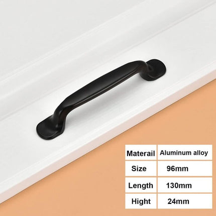 10X 96Mm Black Kitchen Cabinet Door Pulls Cupboard Drawer Bedroom Furniture Pull Handle.
