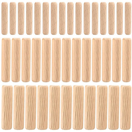 90 Pieces Wood Dowels Assortment, Tapered Grooved Wood Dowels M6 M8 M10 For Milling, Grooving, Crafts, Diy,.