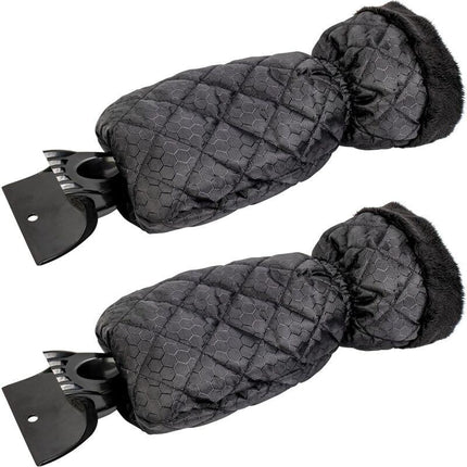 2 Pack Car Ice Scraper - Car Windshield Scraper Window Glove, Snow Scrapers With Waterproof Lining, Removes Ice And.