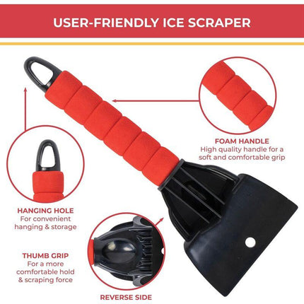 2 Pack Car Ice Scraper - Car Windshield Scraper Window Glove, Snow Scrapers With Waterproof Lining, Removes Ice And.
