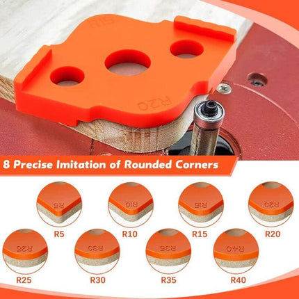 4 pcs Alloy Radius ROuter Jig, R5 - R40 Woodworking ROuter Jig On Table, Corner Radius ROuting Accessories For.