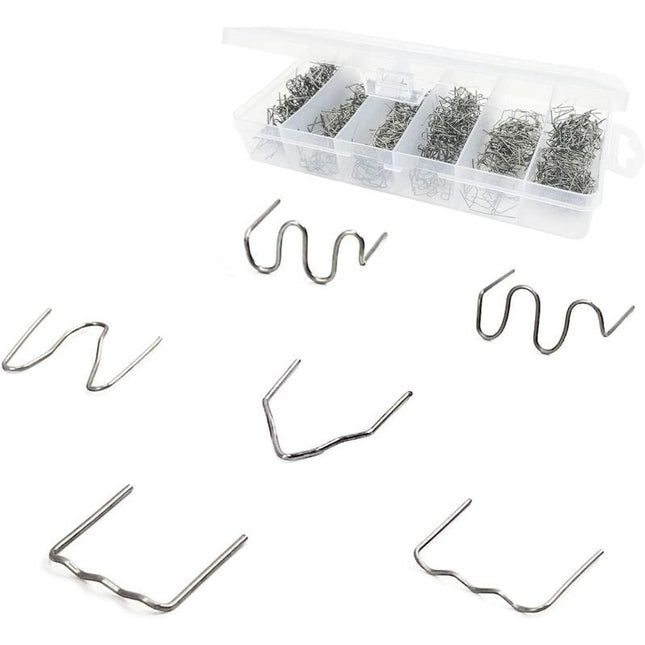 1800 pcs Tungsten Steel Hot Staples, 0.8Mm/0.6Mm Welding ROds Hot Staple Repair Welding Nail, For Car Bumper Plastic.