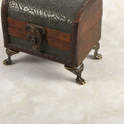4 pcs Antique Brass Jewelry Box Wooden Case Decorative Feet Legs Chest Corner Protector.