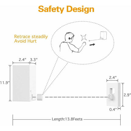 Retractable Clothes Drying Rack Indoor Outdoor Wall Mounted Clothes Dryer Retractable Hanger Lock To Prevent Sagging -.